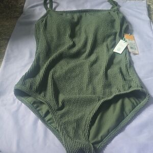 Kona Sol Green Women Swim One Piece